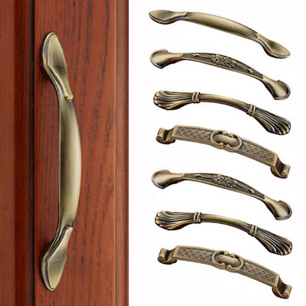 Furniture Hardware Pulls - Puxadores de bronze vintage para guarda-roupa,