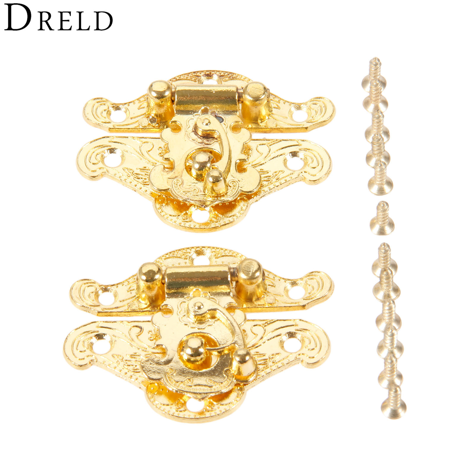 Furniture Hardware Manufacturers - DRELD-Antique Gold Box Trava, Fechos Trava,