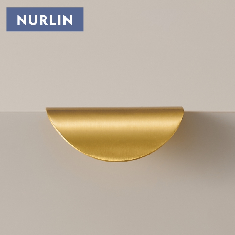 Furniture Hardware China - Nurlin latão dobrável borda curta puxar