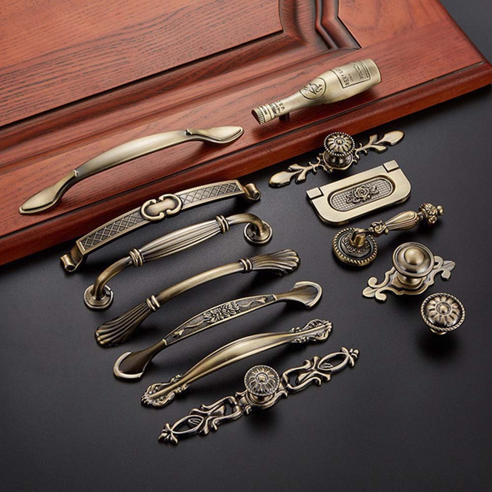 Puxadores de bronze vintage pa - Furniture Hardware Pulls avaliação e preço