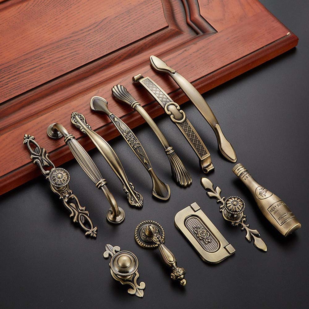 Puxadores de bronze vintage pa - Furniture Hardware Pulls avaliação e preço