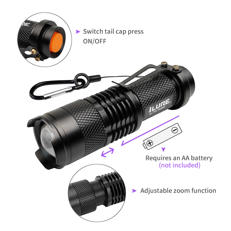 Mini lanterna uv 395nm, isca d - Furniture Hardware Jig avaliação e preço