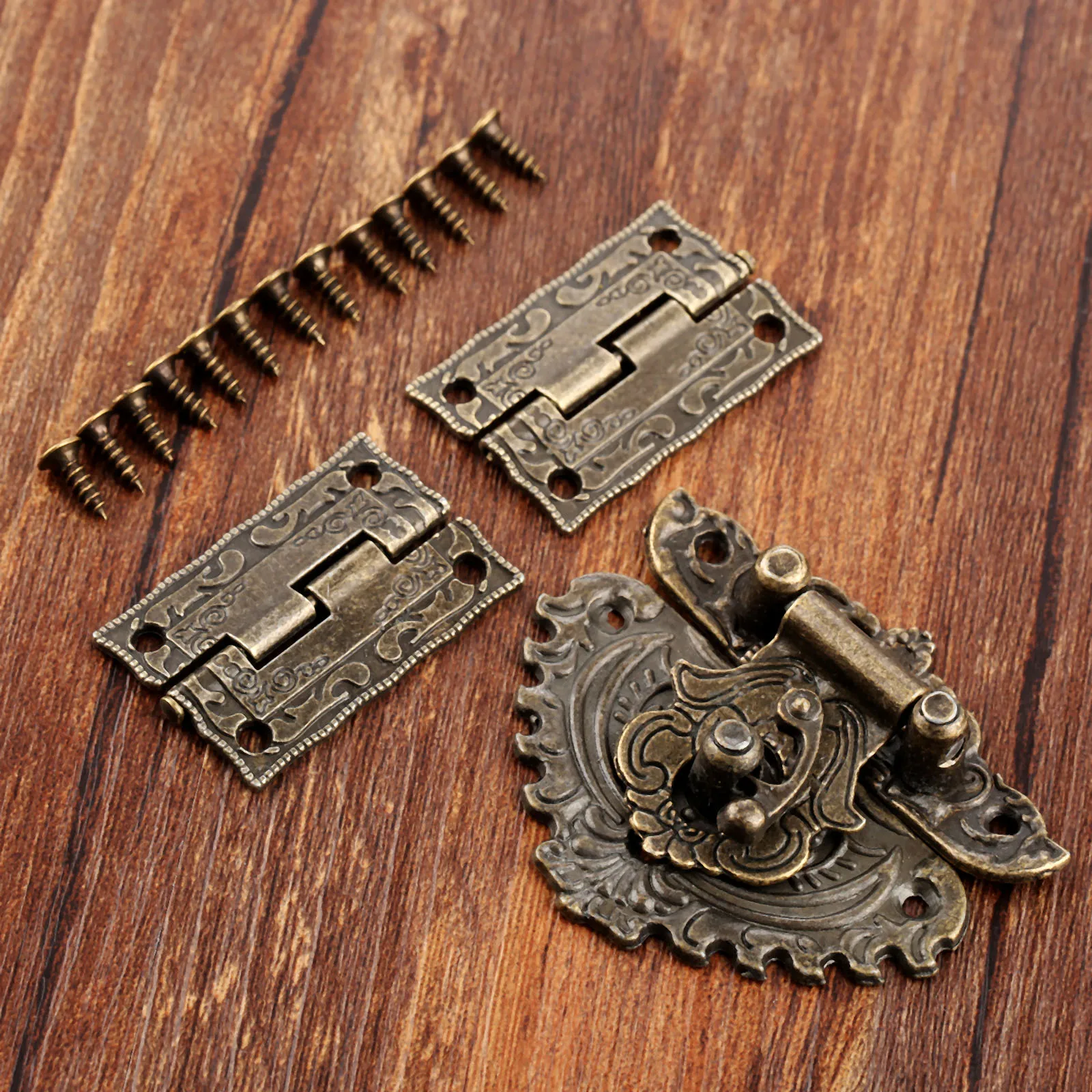 3 pçs/set antigo bronze cadead - Furniture Hardware Hinges avaliação e preço