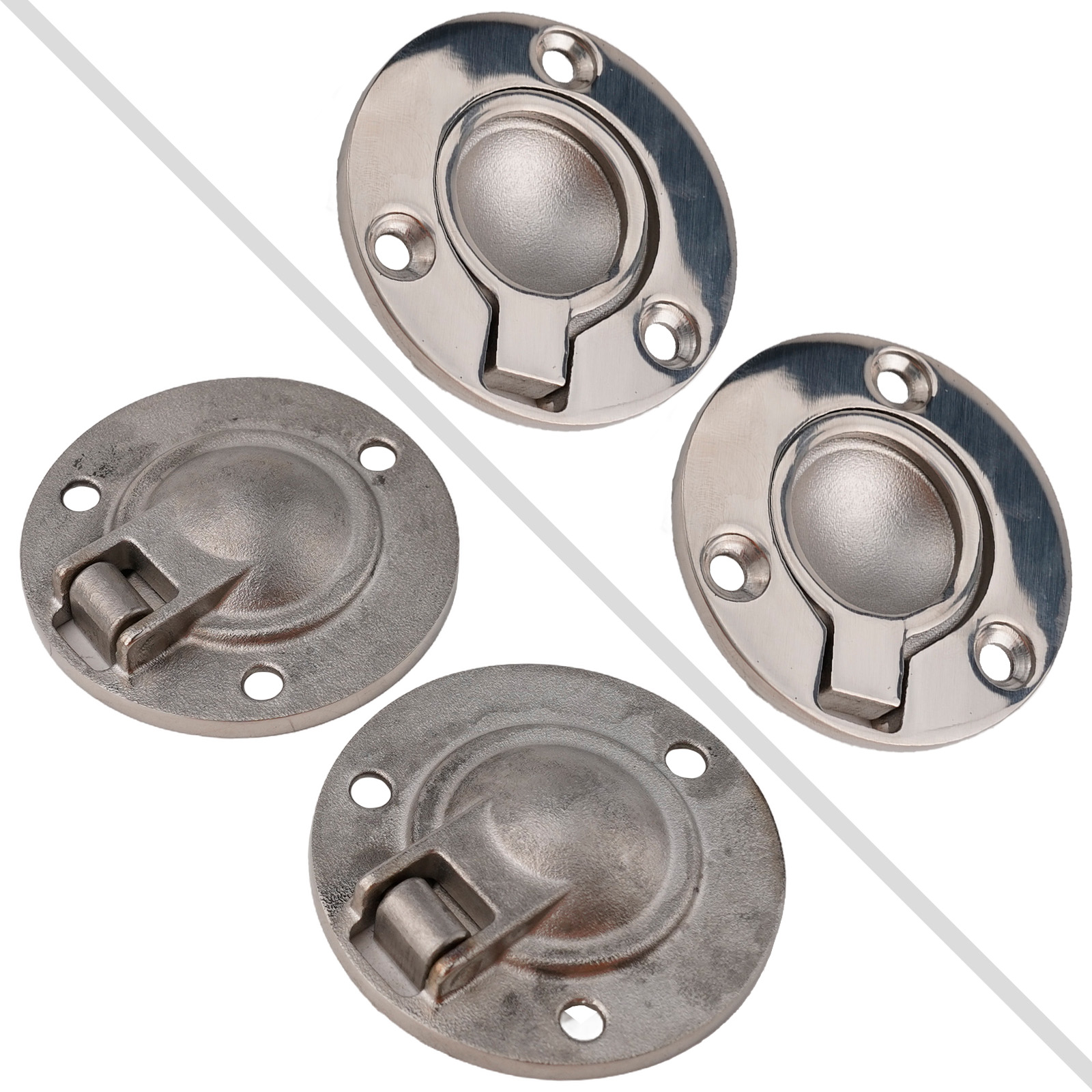 2 Peças Puxador de Anel Embuti - Furniture Hardware Pulls avaliação e preço