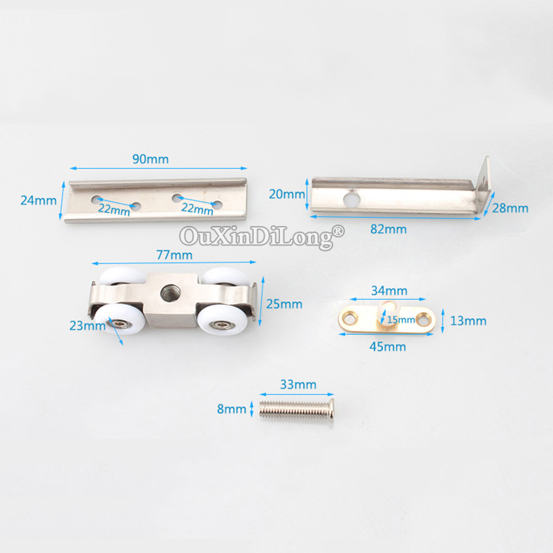 Novo 2 pçs rolos de porta desl - Brand Hardware Furniture avaliação e preço